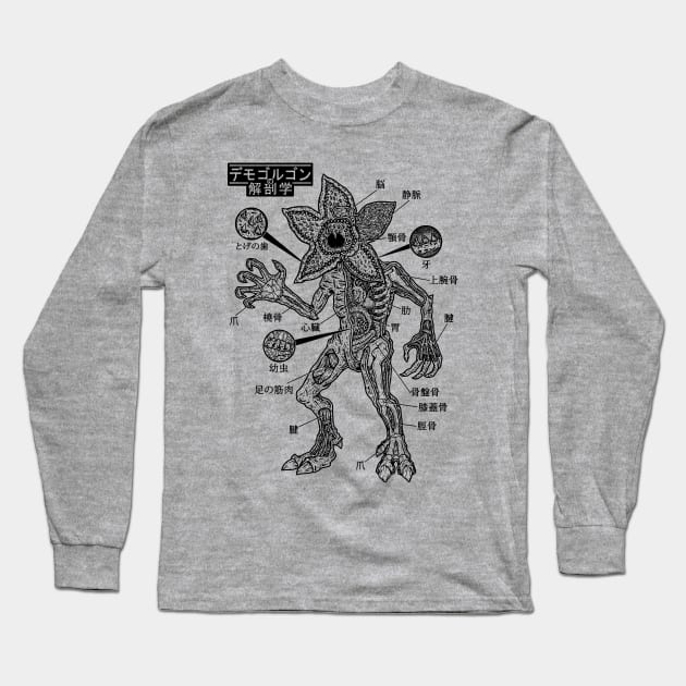 Demogorugon Anatomy - Lines Long Sleeve T-Shirt by Firebrander